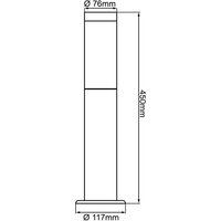Brilliant Dody pillar light, black, metal, plastic, E27