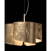 Selène Papiro pendant light, 3-bulb, gold