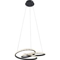 Viokef Berlin LED pendant light, black, circular