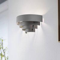 Luminex Levin wall light with steel shade, grey
