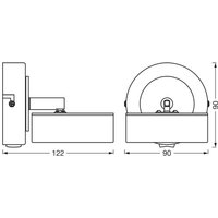 Spot pour plafond LED OSRAM PLUTO, blanc, 1 spot, métal 3 000 K