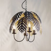 Lucande Aparas hanging light leaf look, 1-bulb, 50 cm