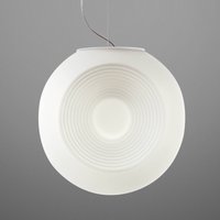 Fabbian Eyes - vit glas-hänglampa