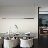 Oluce Ilo 487 lampa wisząca LED, pozioma, brązowa