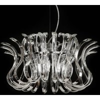 Metallux Glass hanging light Wave, 50 cm diameter