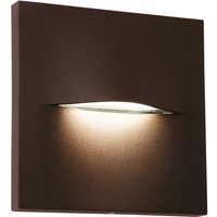 Viokef LED outdoor wall light Vita, rust brown, 14 x 14 cm