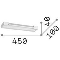 Ideallux Ideal Lux LED-vägglampa Balance svart, metall bredd 45 cm