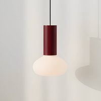 ALDEX Suspension Flo, rouge, à 1 lampe, verre