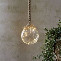 STAR TRADING Jutta LED decorative light, glass sphere Ø 15 cm