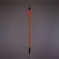 SELETTI luminaire LED Linea, rouge, détails en bois, universel