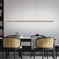 Paul Neuhaus ADRIANA LED pendant light, bronze, length 179 cm, touch dimmer