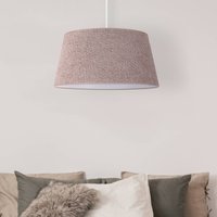 Suspension Euluna Boucle, textile cappuccino, Ø 50 cm, à 1 lampe