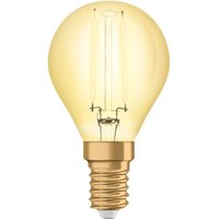 OSRAM LED-droppe E14 4W Vintage Classic P guld