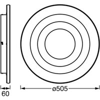 OSRAM LED-taklampa ORBIS SPIRAL LOOP 51 cm vit Sidelight