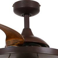 Beacon Lighting Beacon ventilateur de plafond lumière Fanaway Industri brun silencieux