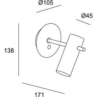 LEDS-C4 Nude vägglampa E27 stengrå/svart