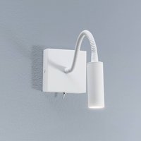 Argon Vägglampa Ojos, vit, läslampa, justerbar, 33 cm, G9