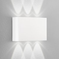 INTEC LED outdoor wall lamp SMALL, white, width 16 cm, plastic