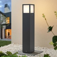 Lucande Dewari väglampa, E27, 65 cm, mörkgrå, IP54