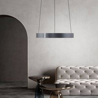 PURE E-Clipse LED pendant light, mystic grey, Ø 50 cm, CCT