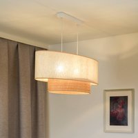 Euluna pendant light Boho Cotton, beige, natural raffia, 80 cm