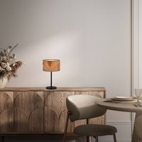 Briloner Mata table lamp, brown, textile, height 42 cm