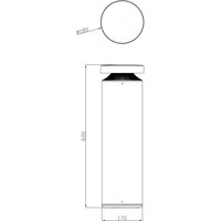 Deko-Light Faro LED path light, height 60 cm, dark grey, DALI, 3,000 K