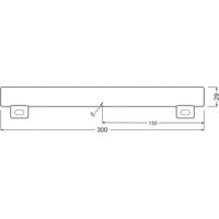 OSRAM LED strip LED bulb S14s 3W tube bulb 2,700K 30cm dimmable
