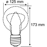 Paulmann LED globe bulb E27 9W G125 Fil 2,700K opal dimmable