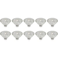 Prios GU5.3 LED bulb 4.3W 345lm 36° clear 840 set of 10
