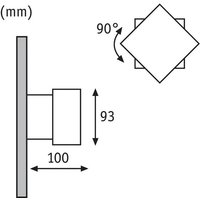 Paulmann Cybo LED utomhus vägglampa, 2.700 K, 10x10 cm, grå