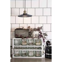 Globen Lighting pendellampa COBBLER, rökgrå, Ø 25 cm