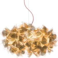 Slamp hänglampa Clizia Mama Non Mama, Ø53cm, guld/röd