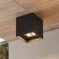 Lindby Eveta LED-taklampa, 10 cm, antracit, aluminium, IP65