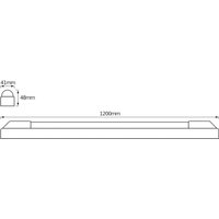 Réglette lumineuse LED OSRAM POWER BATTEN, 3 000 K, 120 cm, à 1 lampe.