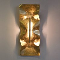 Knikerboker Crash Tube vägglampa, bladguld