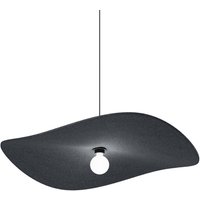 Wever & Ducré Lighting WEVER & DUCRÉ Wave Soft 3.0 hanging light, felt, anthracite, 100 cm