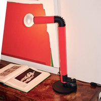 Stilnovo bordslampa Periscopio, röd, höjd 68 cm, metall