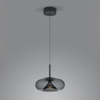 Helestra Sica suspension LED noire/gris fumée