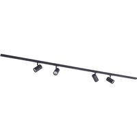 Lindby Schienensystem Linaro, GU10, 4-flg., schwarz, Ø 6 cm