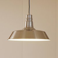 Lindby Laylan pendant light, nickel/white, Ø 46 cm, metal