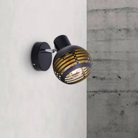 Näve Casco wall light, one-bulb, black
