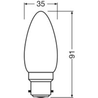 OSRAM LED-lampa, B22d, 1,8 W, matt, 2 700 K
