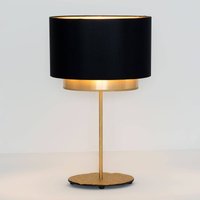 Holländer Mattia table lamp, oval, double, black/gold