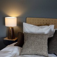 PR Home Lampe de table Aira, hauteur 50 cm, couleur laiton/blanc