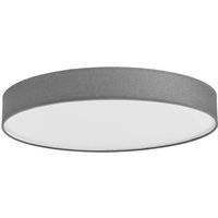 Lindby LED-Deckenlampe Saira, Ø 50 cm, grau, Textil