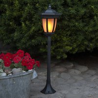 STAR TRADING LED-solcellslampa Flame, 4 i 1, svart
