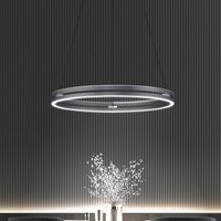 LED-hänglampa PURE E-Loop, mystic grey, Ø 70 cm, aluminium, CCT