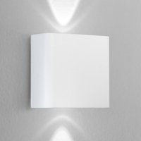 INTEC LED outdoor wall lamp SMALL, white, width 11 cm, plastic