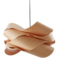 LZF LAMPS LZF hanging light, beech/nickel-coloured, Ø 46 cm, wood
